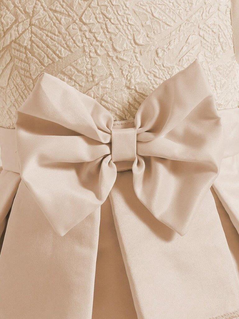 Baby Elegant Front Bow Pleated Dress