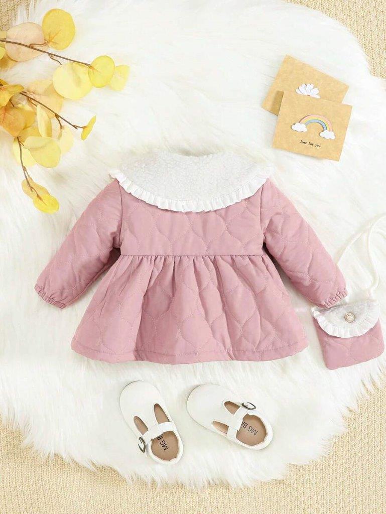 Baby Pink Waist Coat With Bag