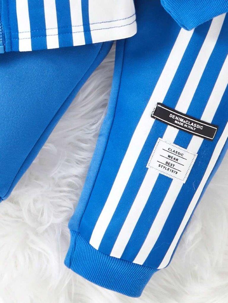 Baby Stripe Zip Up Jacket And Sweatpants Set