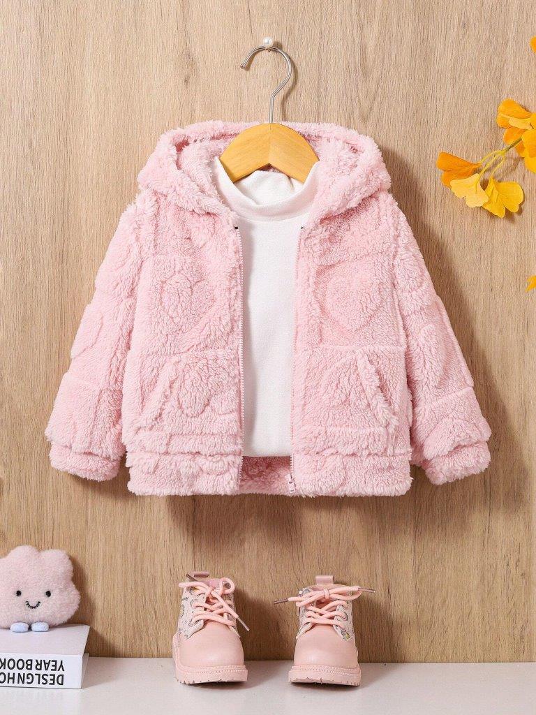 Baby Heart Pink Fluff Jacket