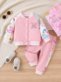 Baby Floral Sleeve Jacket And Pants Set