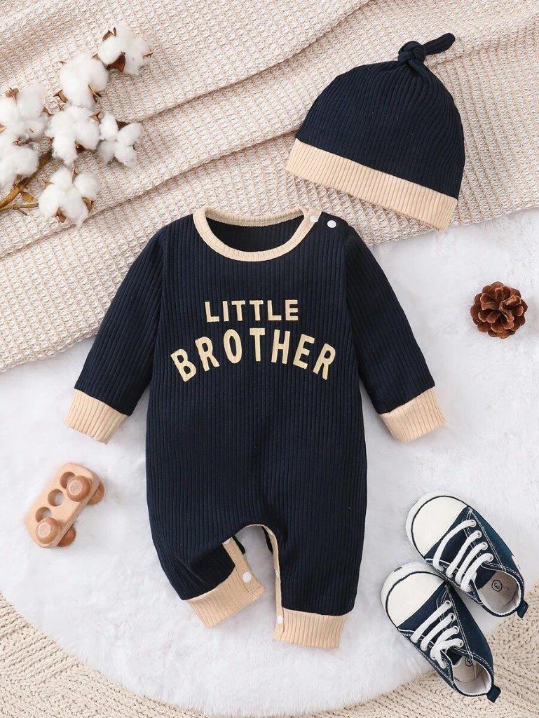 Baby Little Brother 2 Piece Set Royal Blue