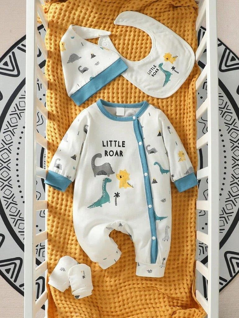 Baby Dino 4 Piece Jumpsuit Set
