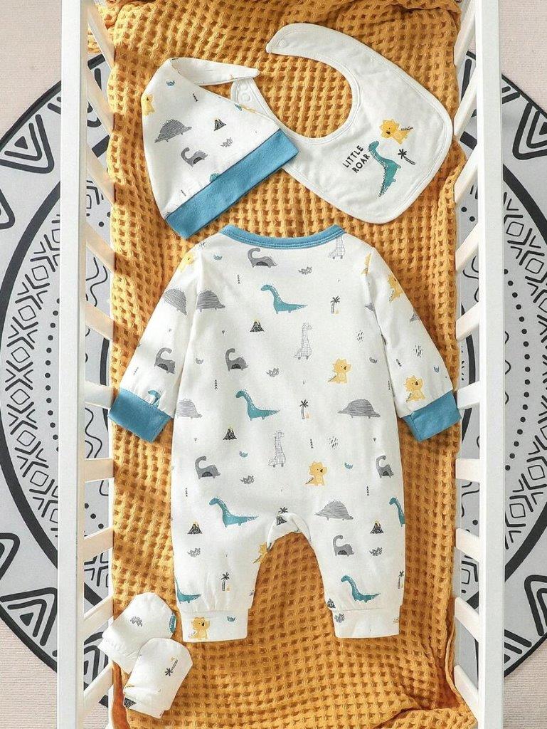 Baby Dino 4 Piece Jumpsuit Set