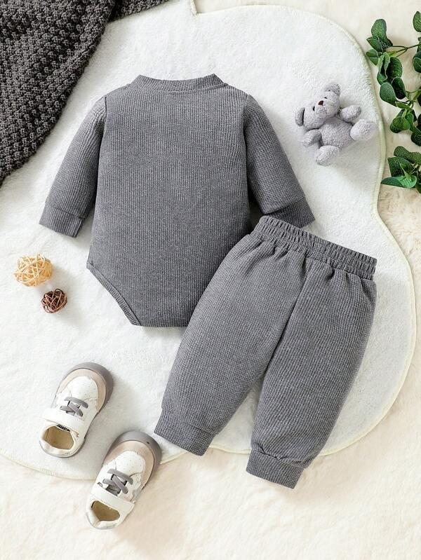Baby Button Bodysuit And Pants Set