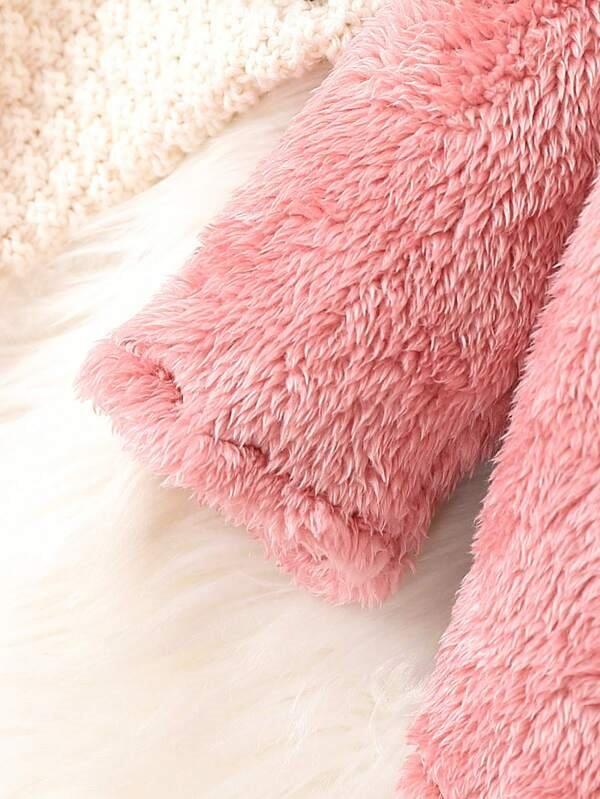 Baby Pink Bow Teddy Coat