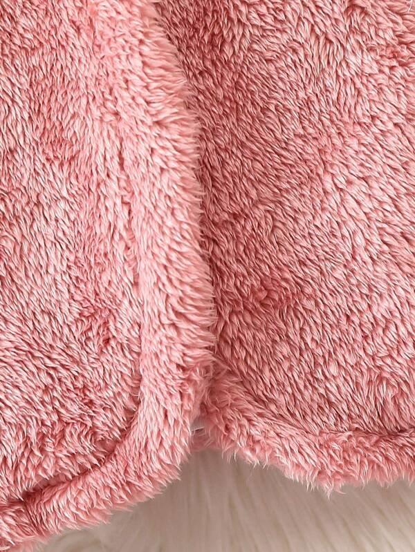 Baby Pink Bow Teddy Coat