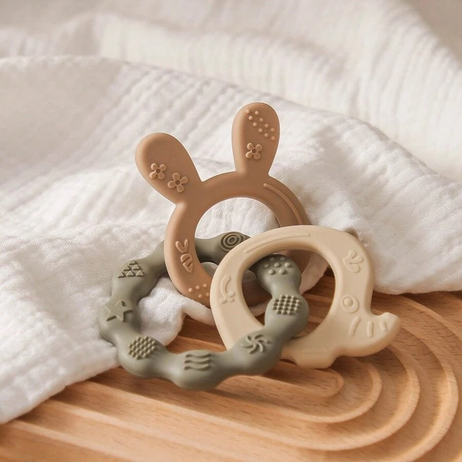 Baby Elephant Silicone Teether Apricot