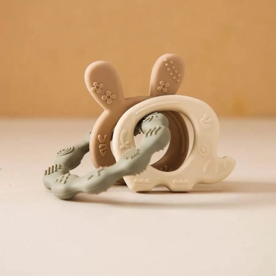 Baby Elephant Silicone Teether Apricot