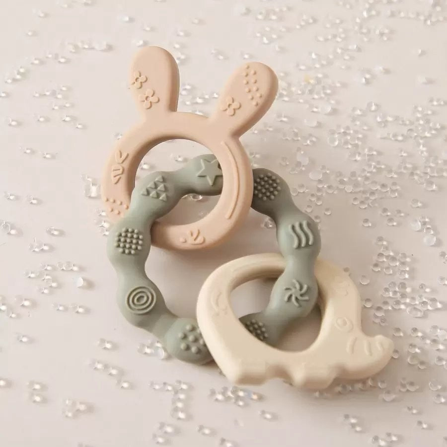 Baby Elephant Silicone Teether Apricot