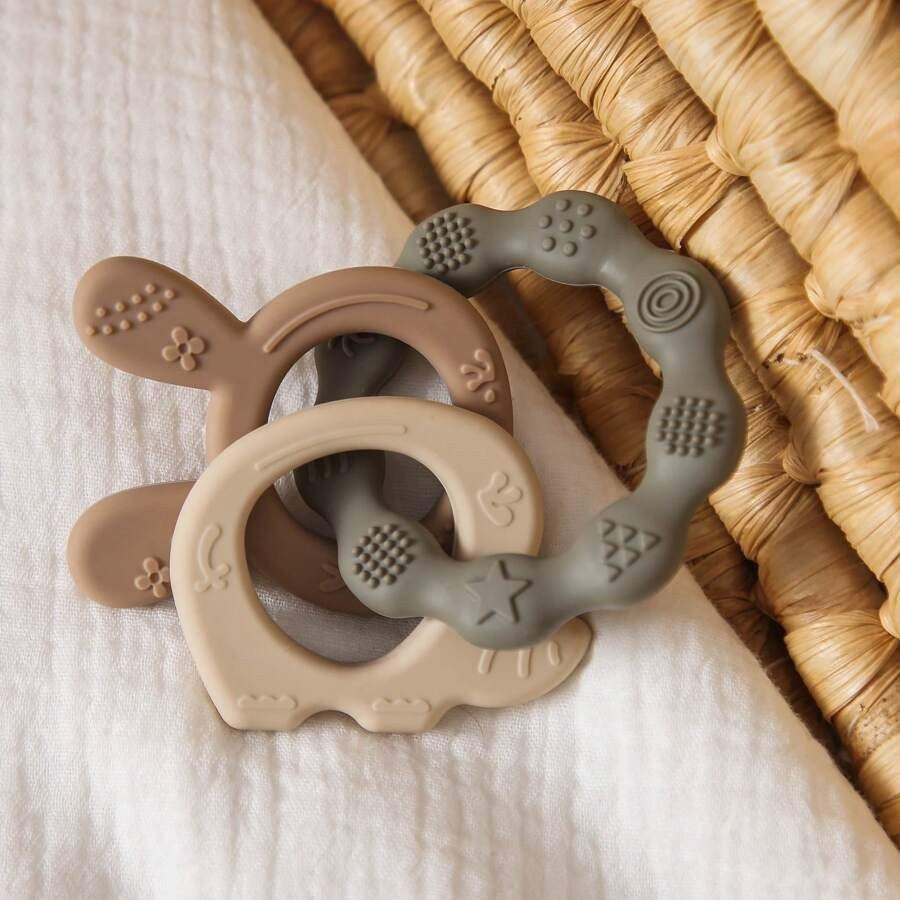 Baby Elephant Silicone Teether Apricot