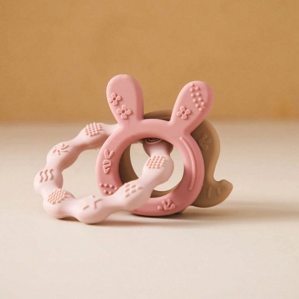 Baby Elephant Silicone Teether Pink