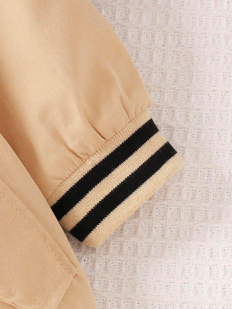 Baby Double Breasted Fur Collar Coat