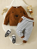 Baby Cartoon Graphic Pullover And Pants Set