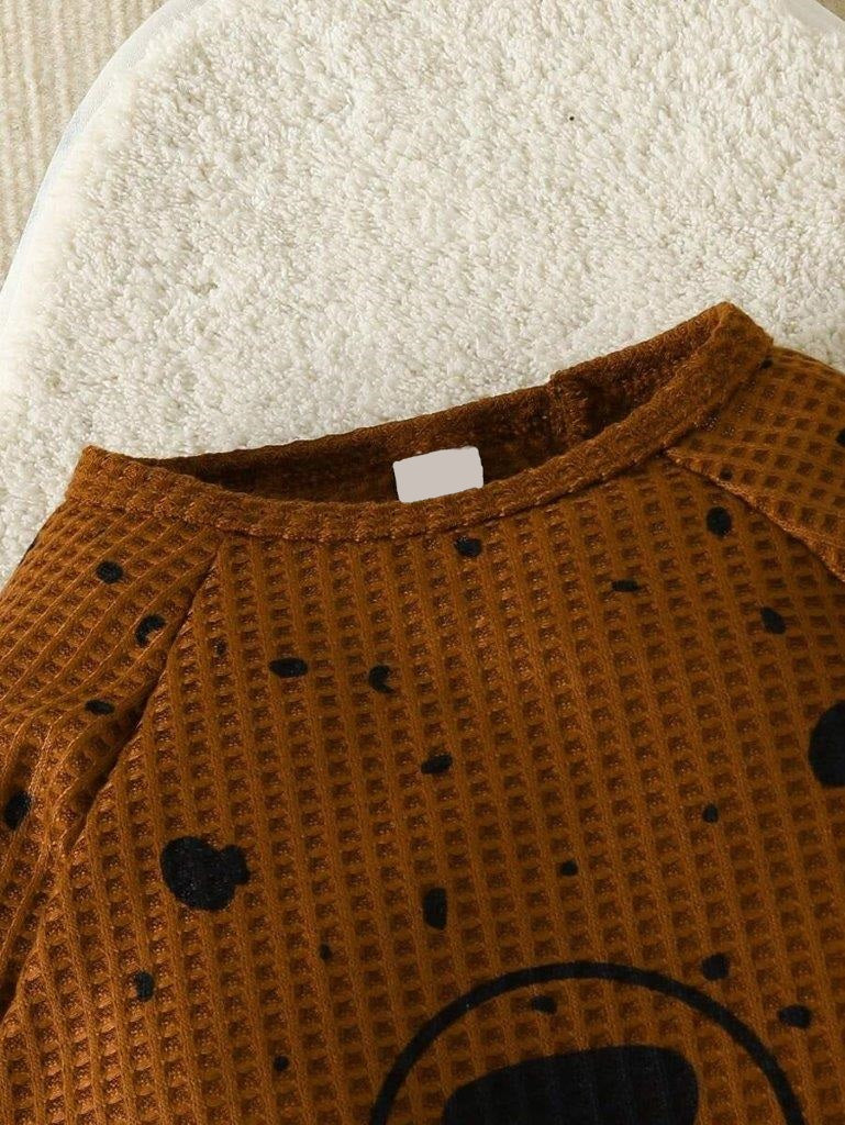 Baby Cartoon Graphic Pullover And Pants Set