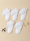 Baby Lace Trim Ankle Socks Various Sizes Per Pair