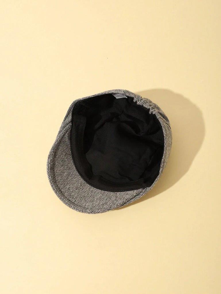 Baby Beret Hat Black And White (1-2 Years)
