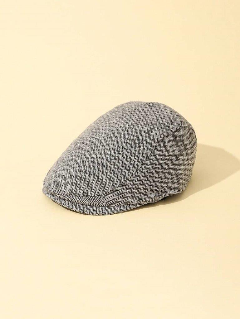 Baby Beret Hat Black And White (3-12 Mnths)
