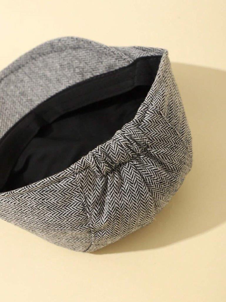 Baby Beret Hat Black And White (1-2 Years)