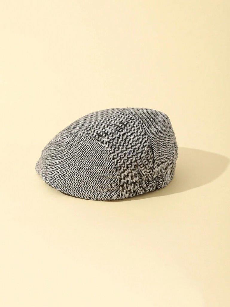 Baby Beret Hat Black And White (3-12 Mnths)