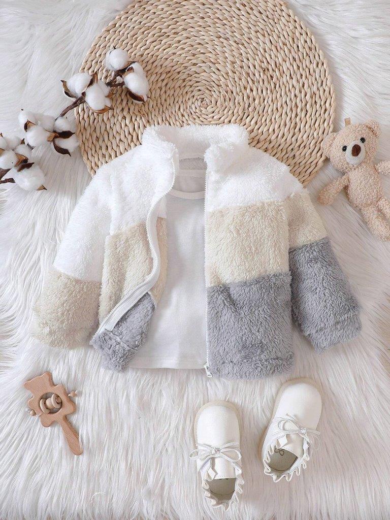 Baby Zip Up Teddy Jacket Without Tee