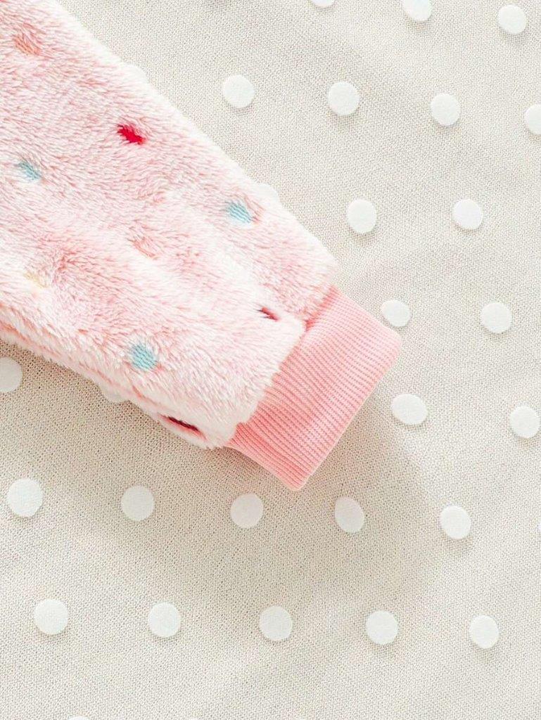 Baby Pink Polka Dot Pullover And Pants Set