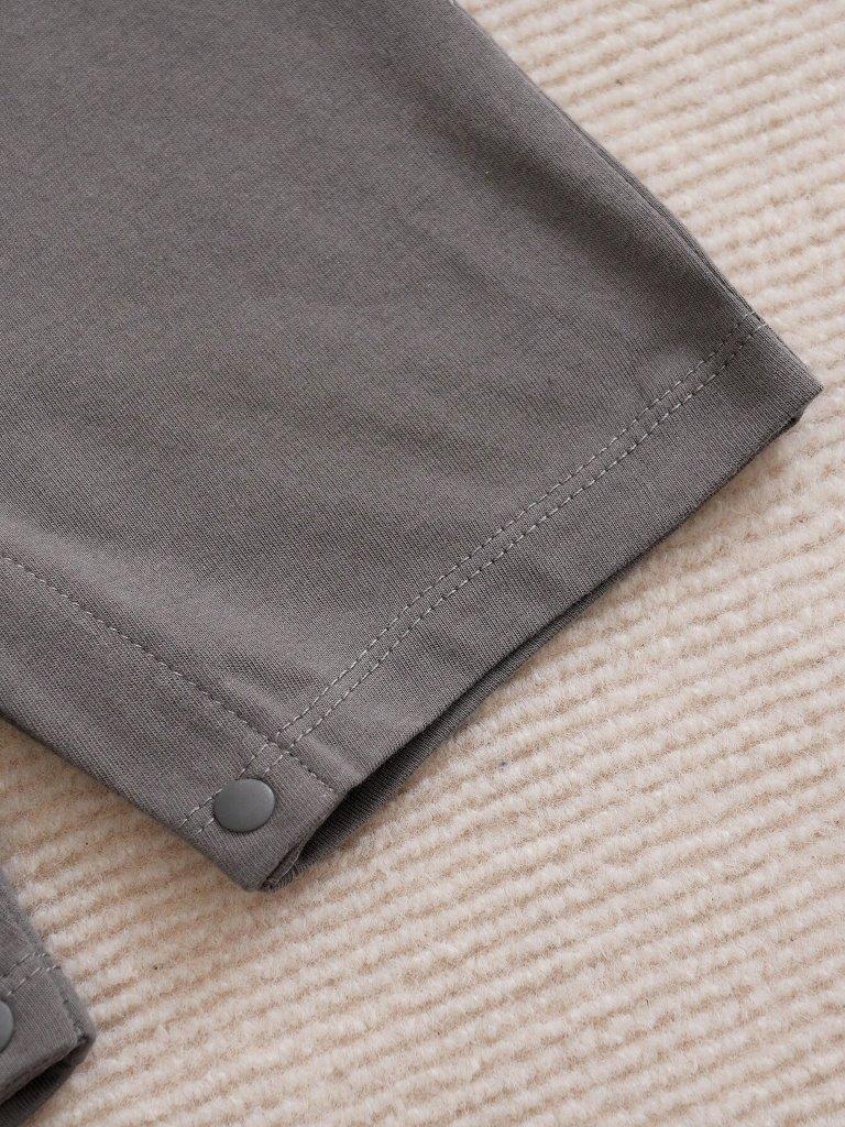 Bow Tie Moustache Print Baby Grow Grey