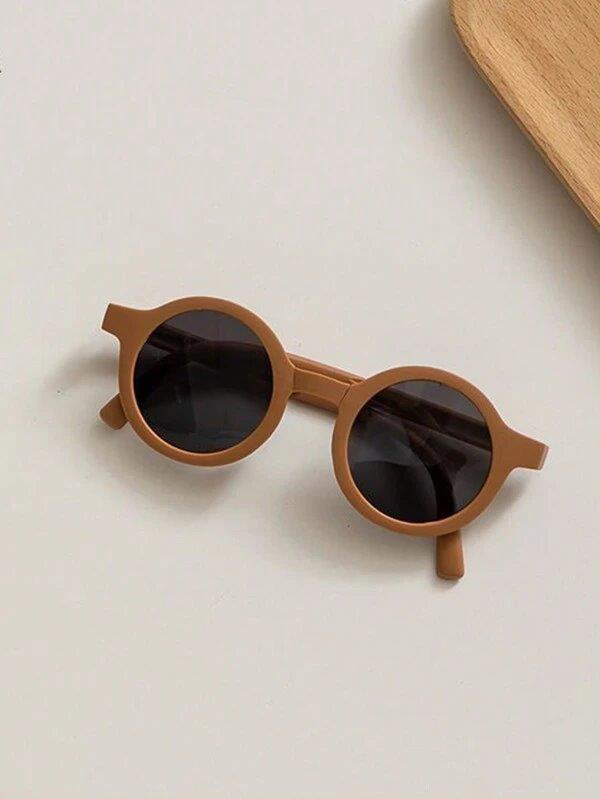 Kids Unisex Foldable Sunglasses With Case Brown