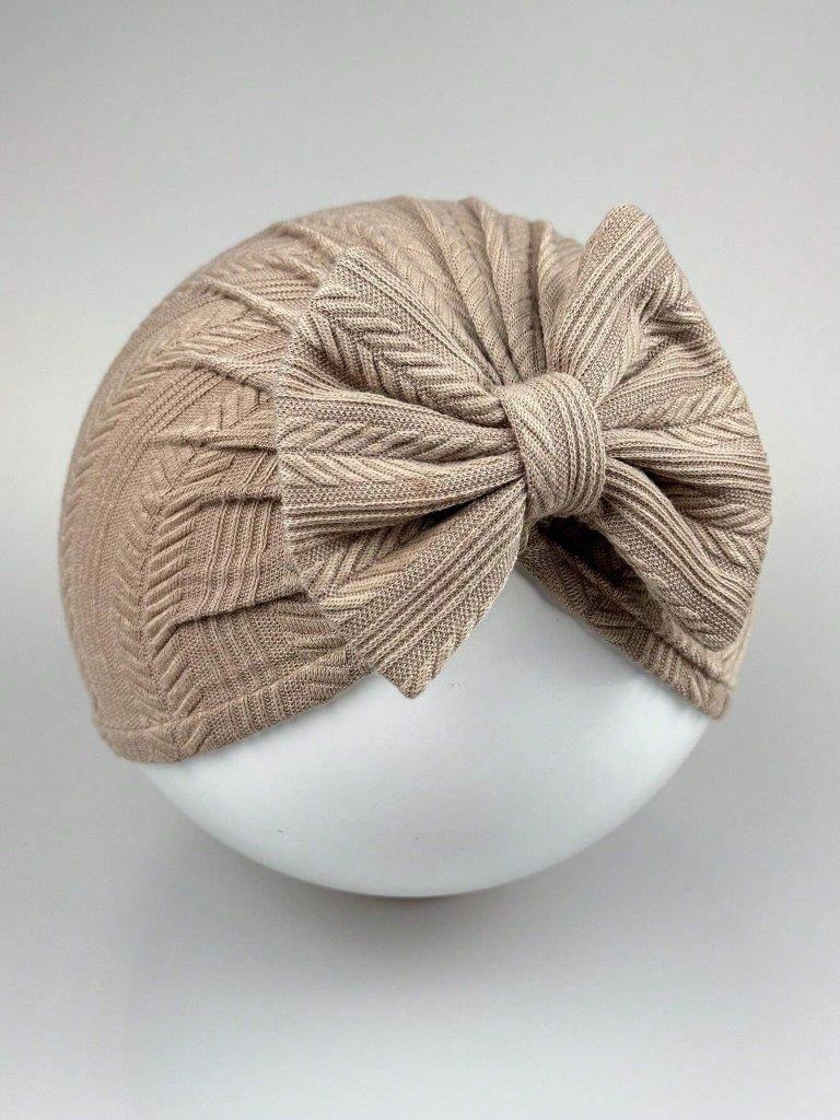 Baby Bow Turban Coffee Brown