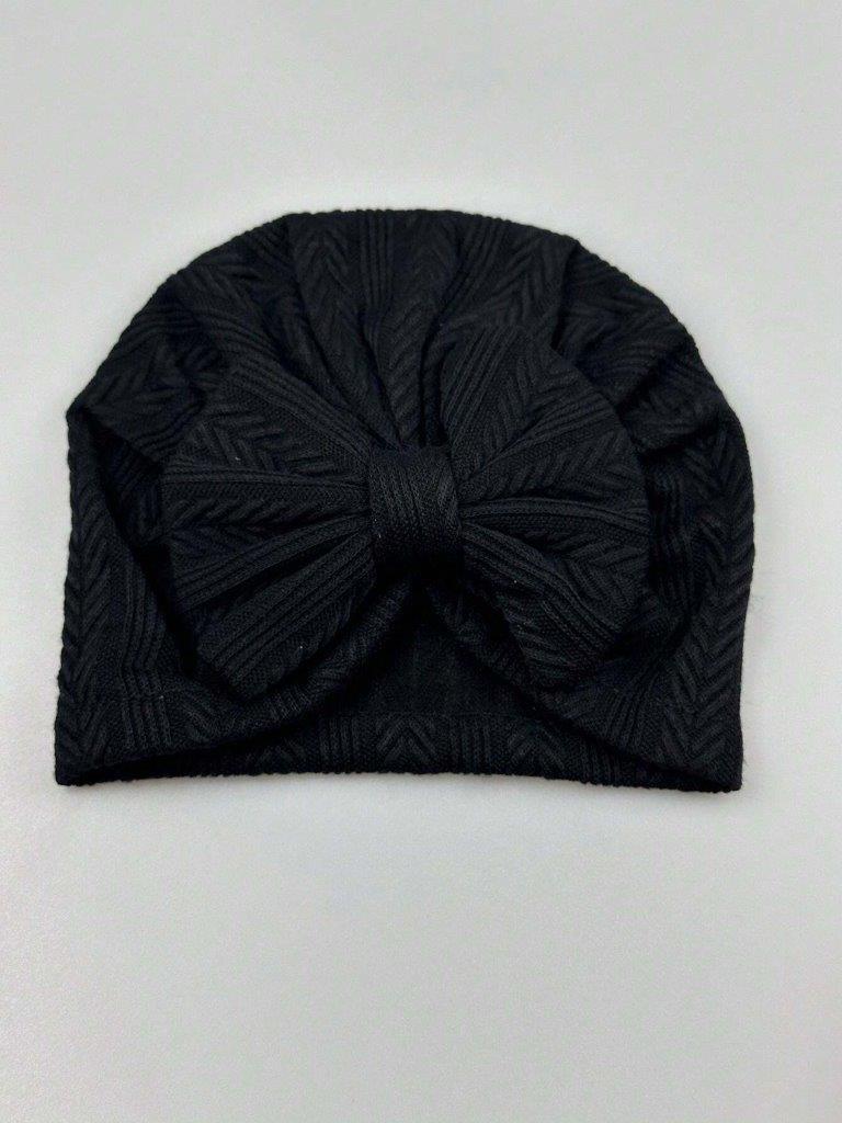 Baby Bow Turban Black