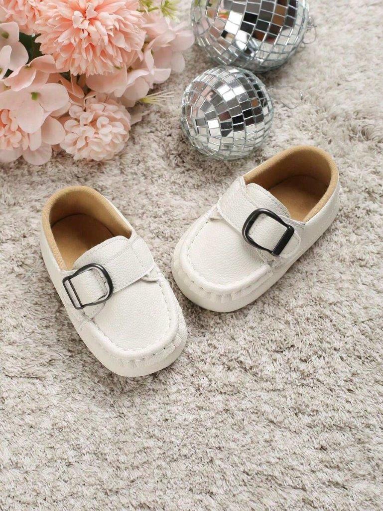 Baby Buckle Slip On White