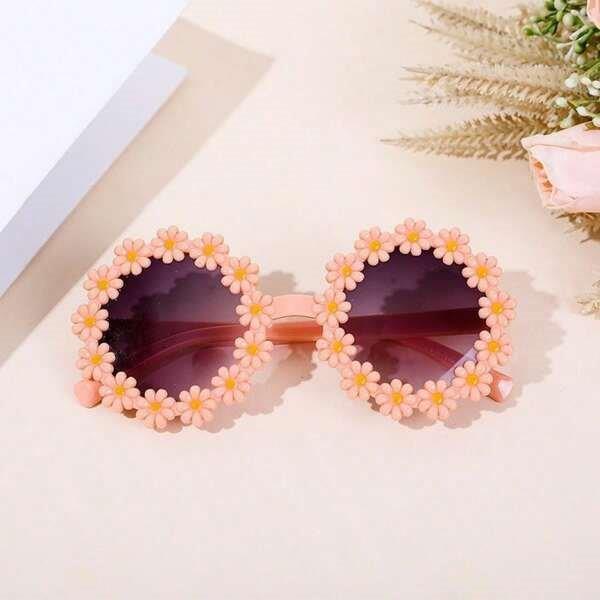 Kids Daisy Sunglasses Baby Peach