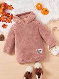 Baby Pink Teddy Long Hoodie