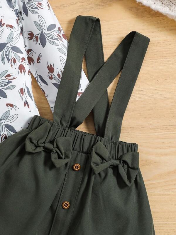 Baby Ruffle Floral Bodysuit 3 Piece Set