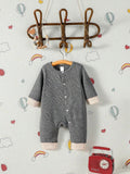 Baby Textured Jumpsuit Grey