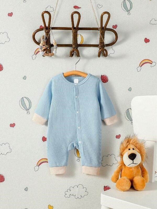 Baby Textured Jumpsuit Blue