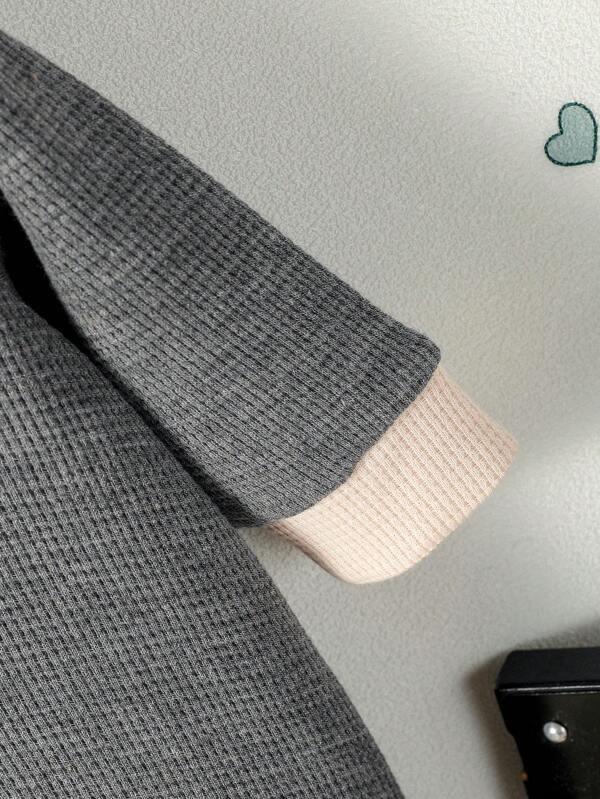 Baby Textured Jumpsuit Grey