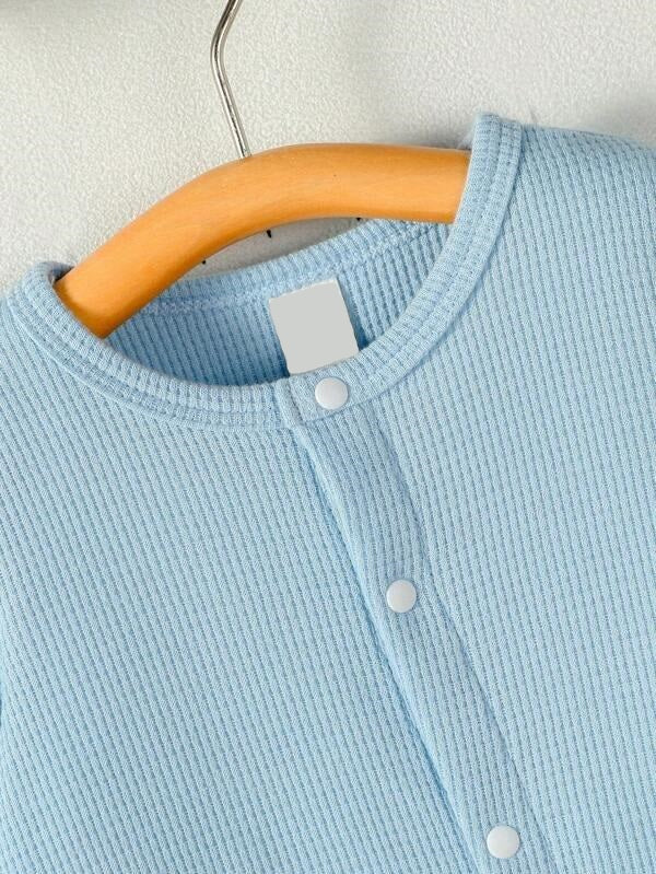 Baby Textured Jumpsuit Blue