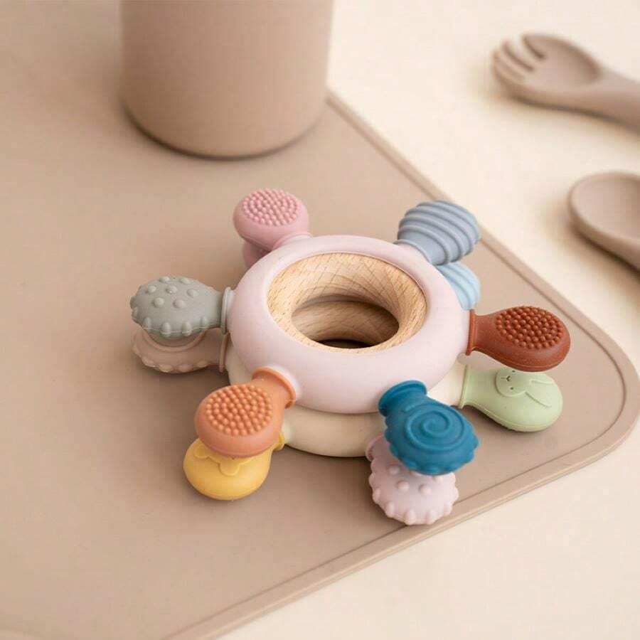 Baby Easy Clean Silicone Teether Multi Colour