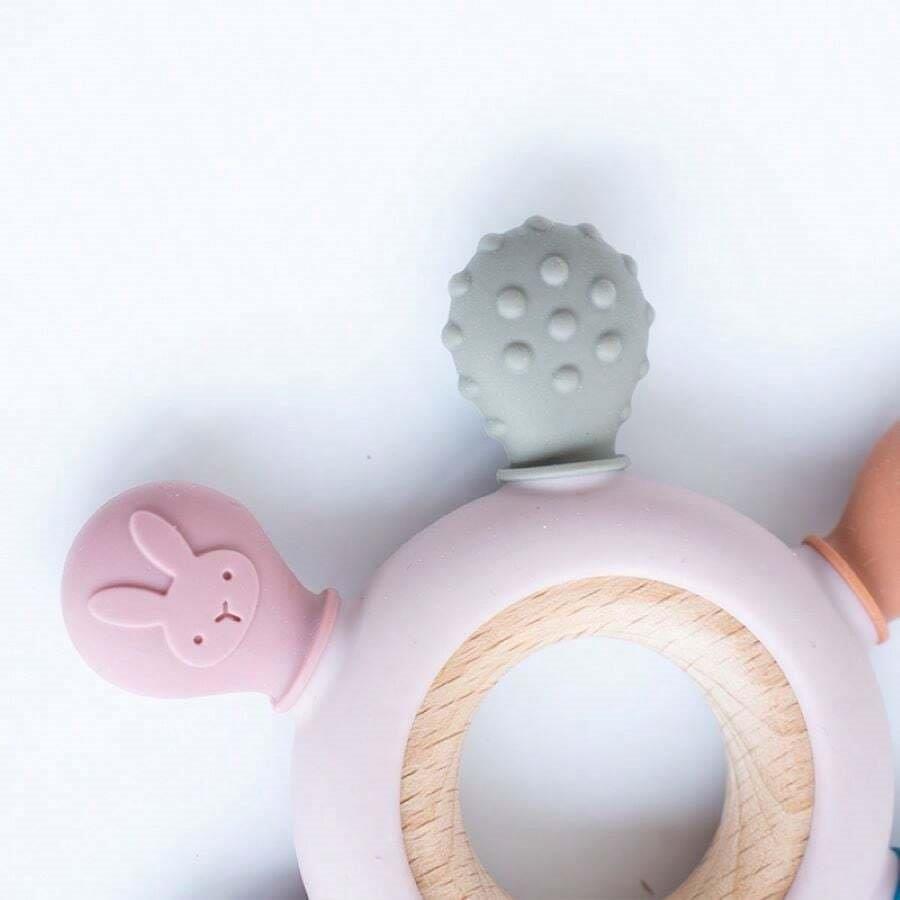 Baby Easy Clean Silicone Teether Multi Colour