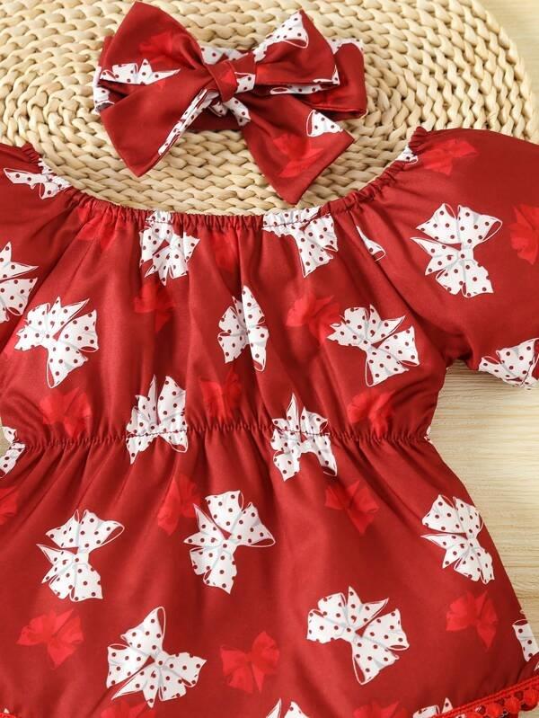 Baby Bow Bodysuit Set