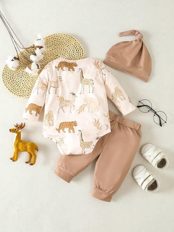 Baby Animal Print 3 Piece Set