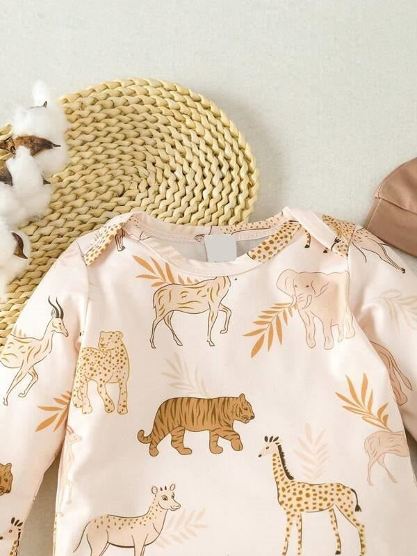 Baby Animal Print 3 Piece Set