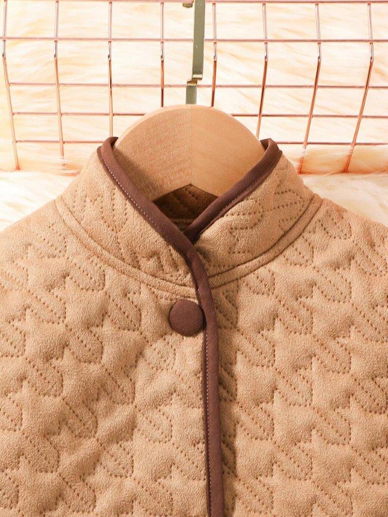 Toddler Girls Pattern Double Bow Coat