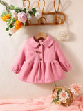 Baby Front Button Coat Pink