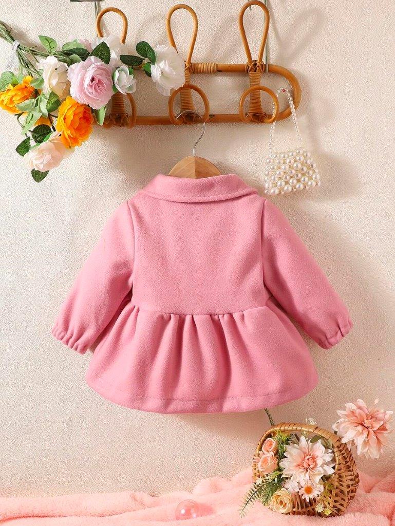 Baby Front Button Coat Pink