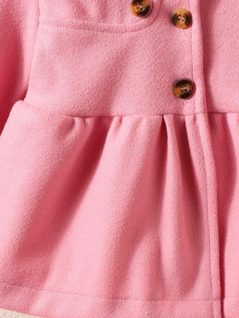 Baby Front Button Coat Pink