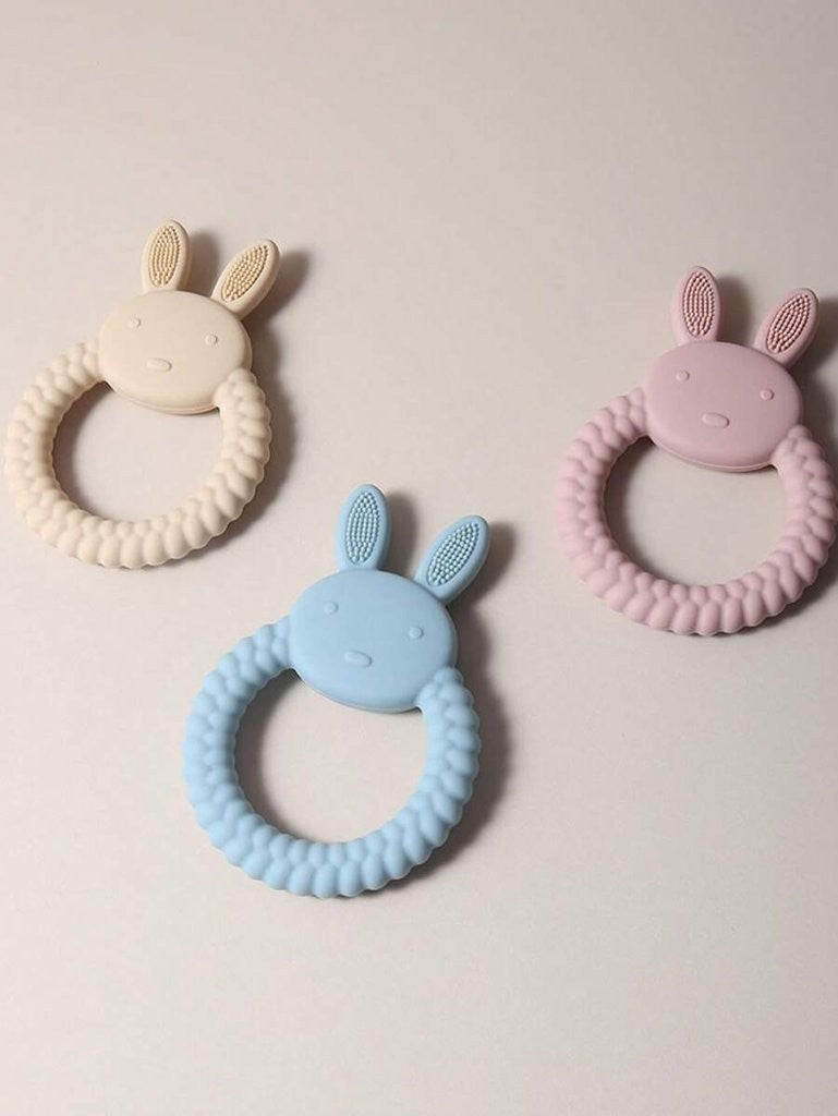 Baby Rabbit Ears Silicone Teether Beige