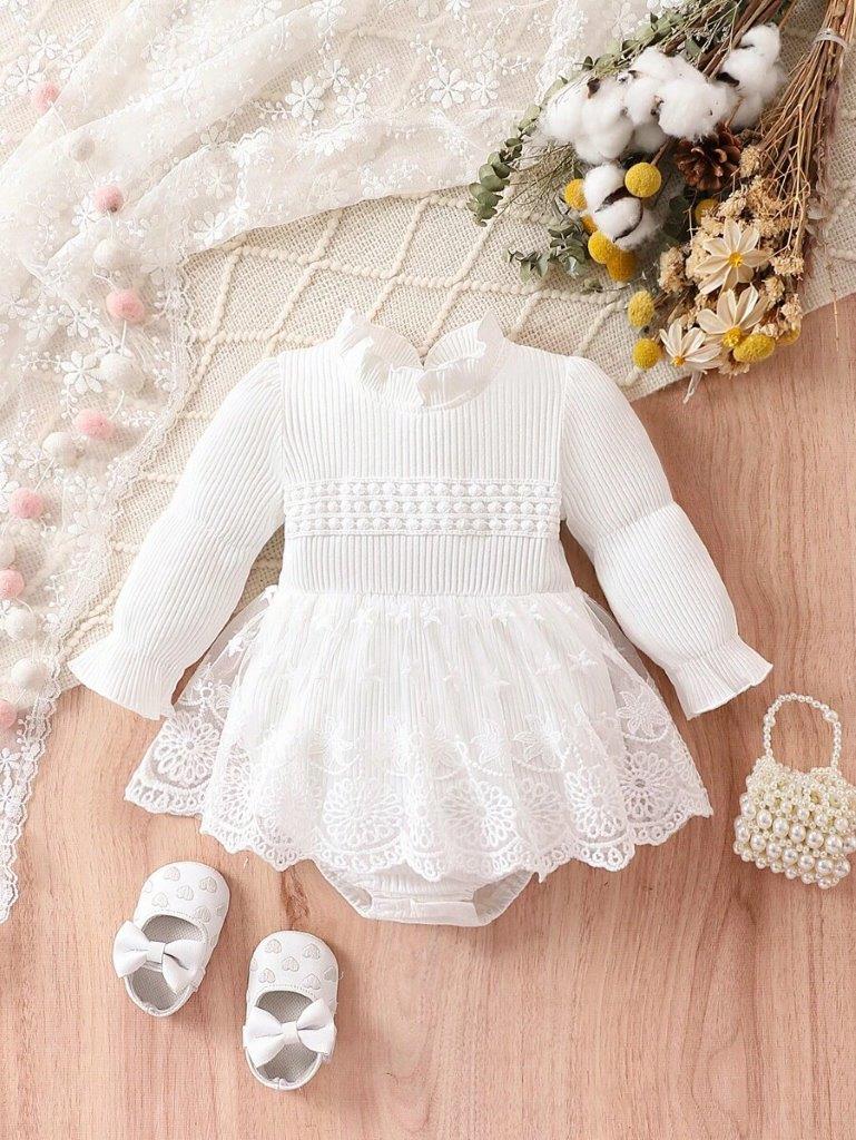 Baby Elegant Lace Bodysuit Dress