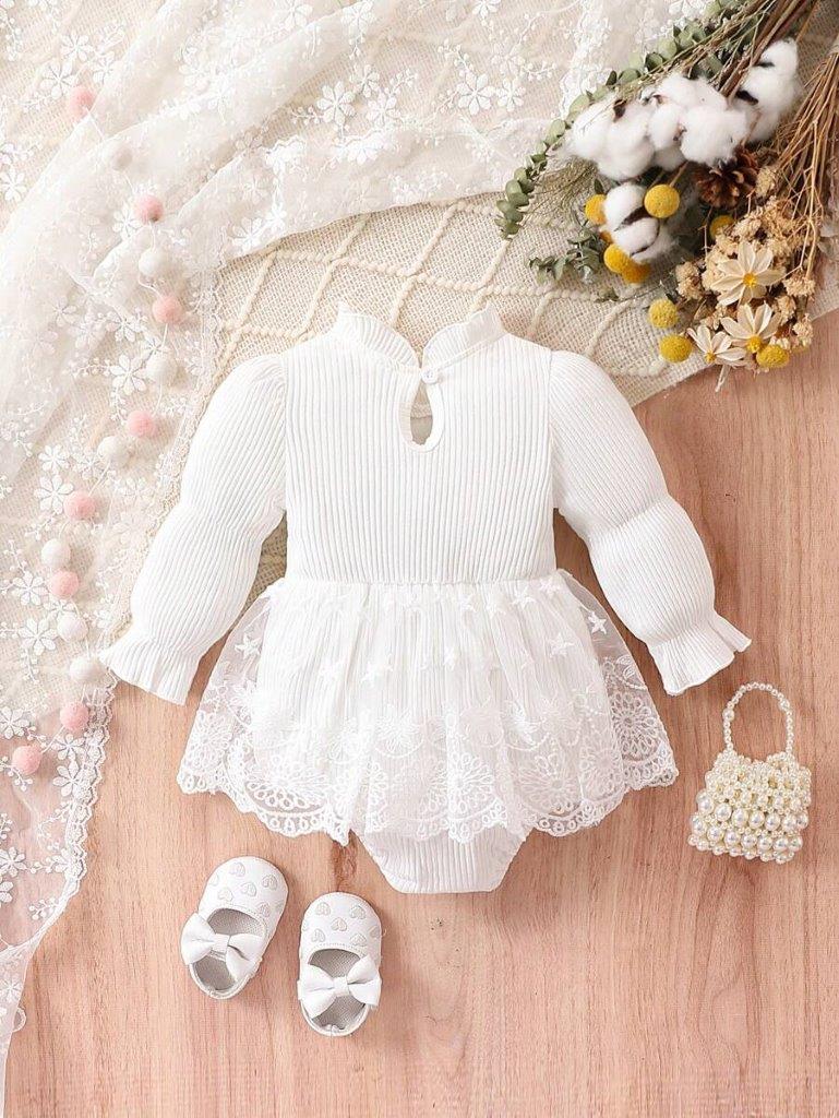 Baby Elegant Lace Bodysuit Dress